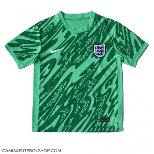 Camisa de time de futebol Inglaterra Goleiro Replicas 2º Equipamento Europeu 2024 Manga Curta